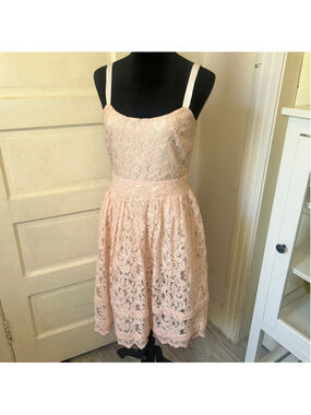 Women's Alice by Temperley Pink Lace Dress Sundress Size 6 Coquette Ballet